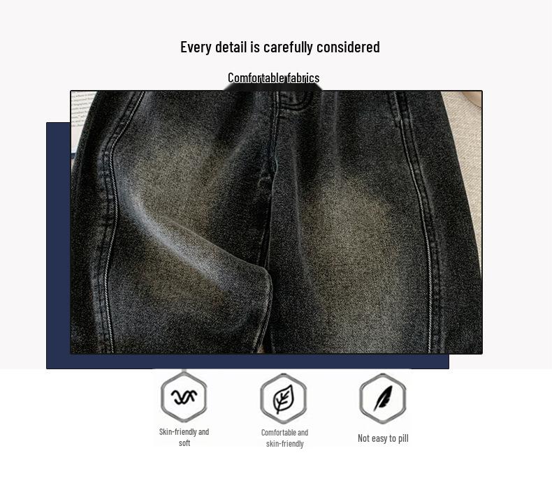 Boys' Autumn 2025 Loose Straight-Leg Jeans
