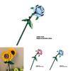 Rose Sunflower Tulip Building Blocks Toy Kids Gift Simulate Flowers Decor