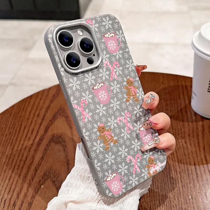 

Christmas Snow Aesthetic Gingerbread Man Lichee Pattern Phone Case For Xiaomi 14T 13T Pro 11 Lite 5G Shockproof Soft Candy Cover Xiaomi Mi 11 Lite 5G