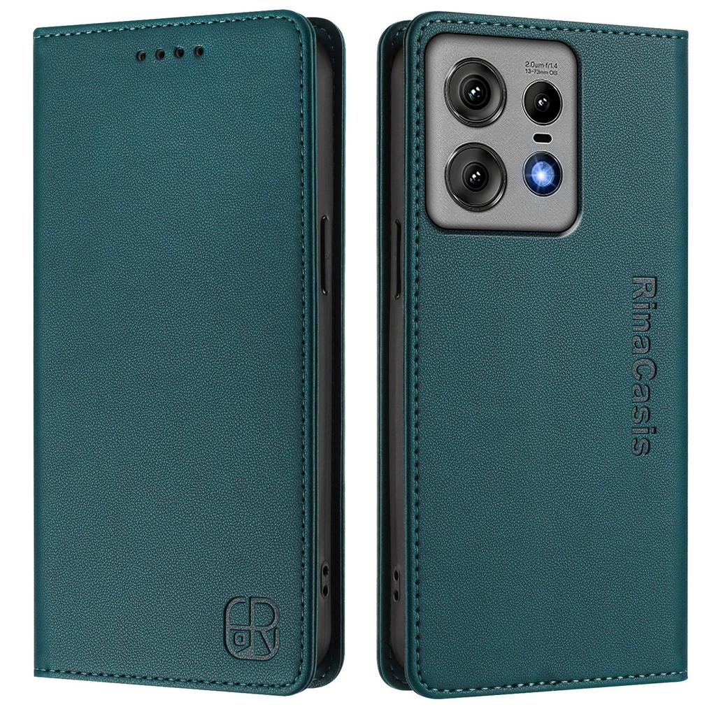 For Motorola Edge 50 Pro 5G Leather Case RINACASIS RC01 Phone Cover with RFID Blocking Wallet Stand