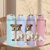 1PC Jack Russell Terrier Dog 750ml Color Plastic Sports Water Bottle Leakproof Flip Straw Lid Suitable for Sports Office Home Use