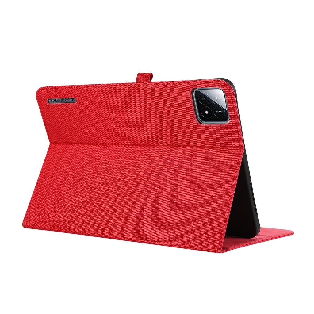For Xiaomi Pad 6S Pro 12.4 Case Cloth Texture Leather Tablet Stand Cover with Card Holder