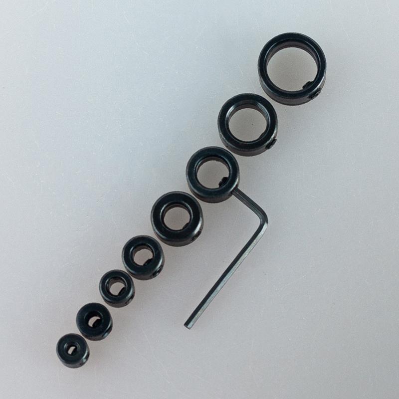 8 st Hemmafixning Borrskärs Begränsningskrage Set Stoppborr Ring Axelbegränsning Metrisk Låsstål Press Justerbar Positioneringsring