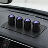 For Volkswagen b44Pcs Aluminum Car Tire Valve Caps Diamond Tyre Valve Airtight Cover Waterproof Dust For VW Jetta Golf EOS New R Auto Accessories