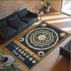 Cosmic Theme Crystal Velvet Floor Rug Personalized Custom Name Text Warm Carpet Home Decoration