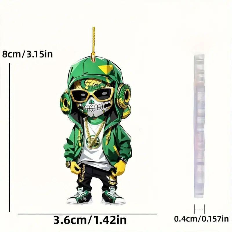 

2d Eyecatching Acrylic Skull Car Pendant Charming Christmas Decoration And Keychain