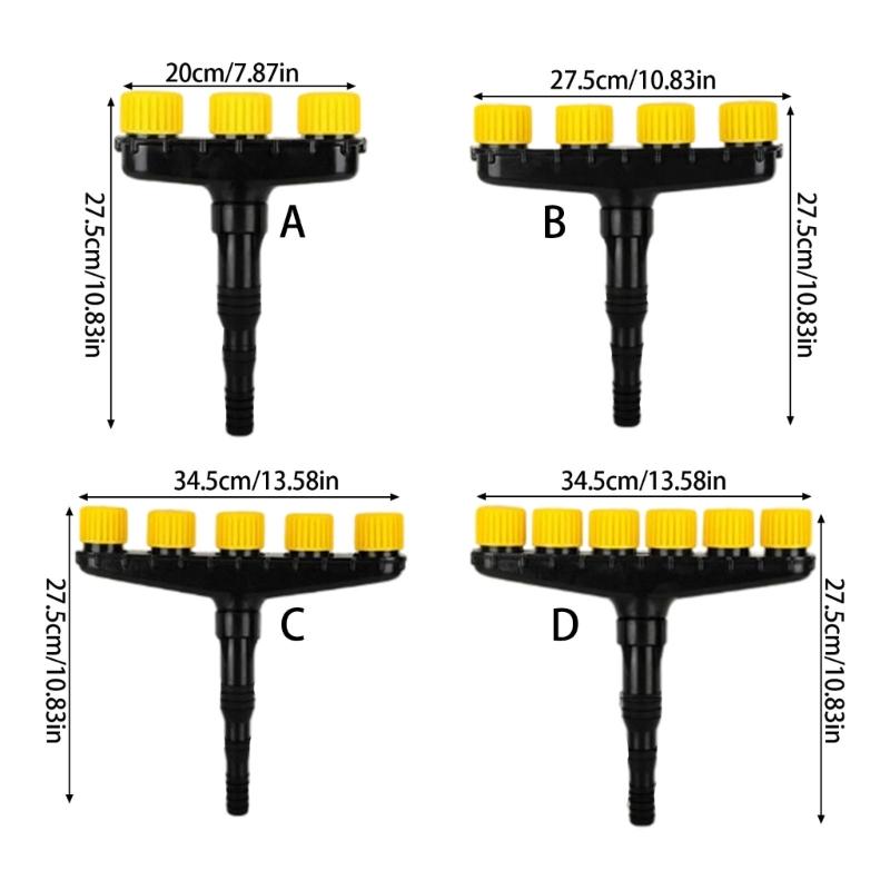 Plastic Sprayed Head with 360 Degree Angles Adjustment for Uniform Water Distribution in Flowerbeds and Vegetable Garden