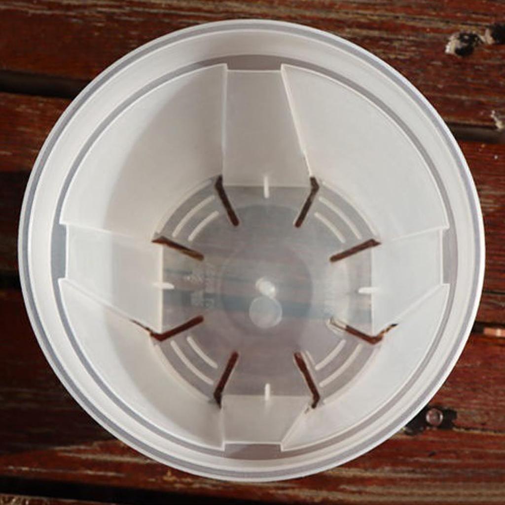 Květináč 6 Plastový Průhledný Květináč s Podmiskou pro Domov 4 NYANDELMO Ne. Pokojové rostliny, Zahrada, Květináč, Kusy, ND-0013-R04-06