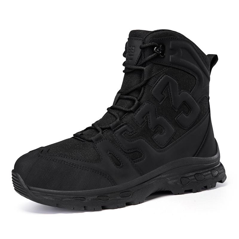 High-Top Outdoor Military Desert Hiking and Mountaineering Breathable Combat Training Boots 45 чёрный
