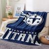 Tennessee Titans Print Flannel Blanket, High quality Comfortable for All Seasons, Home Decor, Warmth and Comfort, Perfect for Christmas Gifts