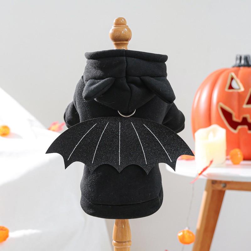 Pet Costume Hooded Fleece Sweatshirt Dogs Cats Halloween Winter Outfit