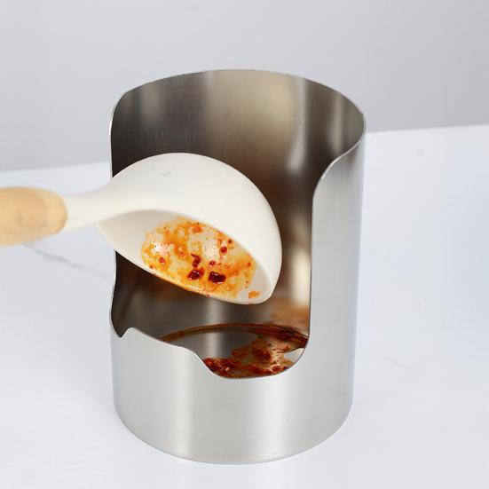 Stainless Steel Spoon Rest, Kitchen Utensil Holder for Ladle Spatula Chopsticks, Buffet Serving Spatula Tray