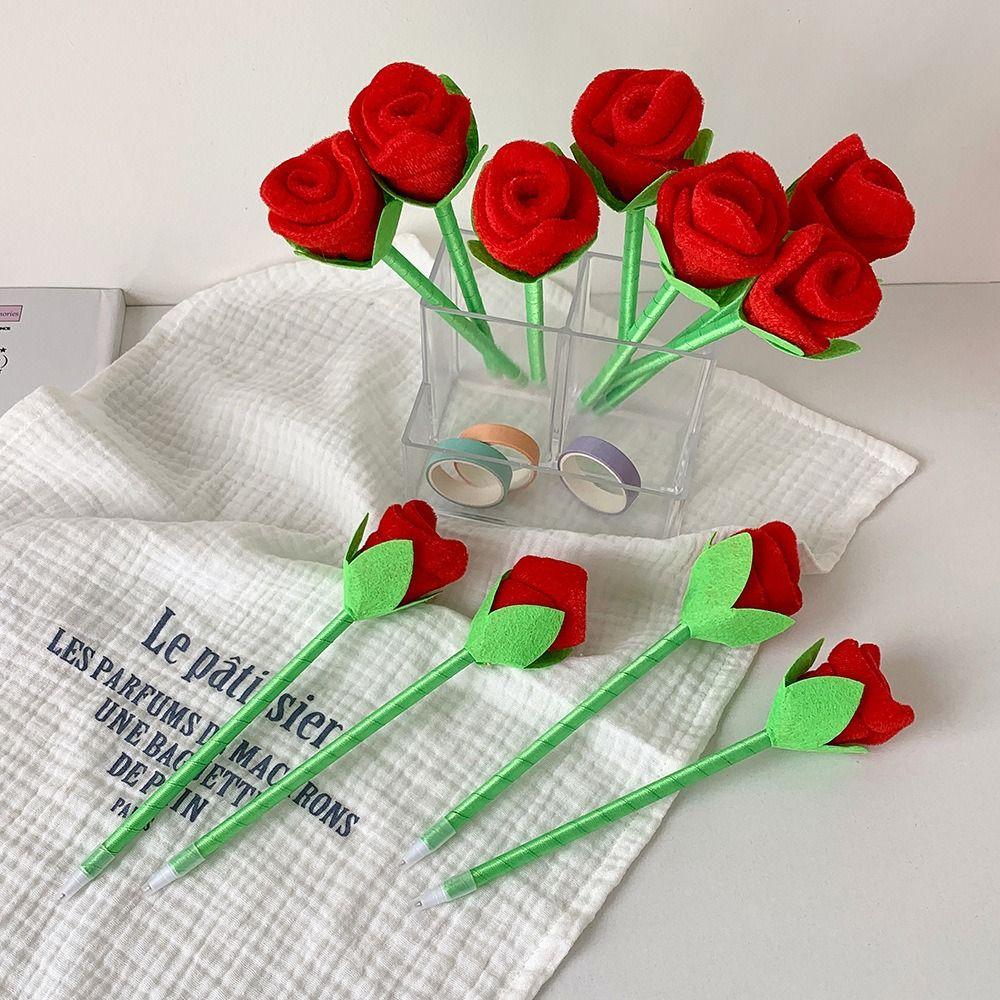 Valentine's Day Rose Flower Ballpoint Pens Smooth Writing Valentine's Day Rose Pen  Office Supplies