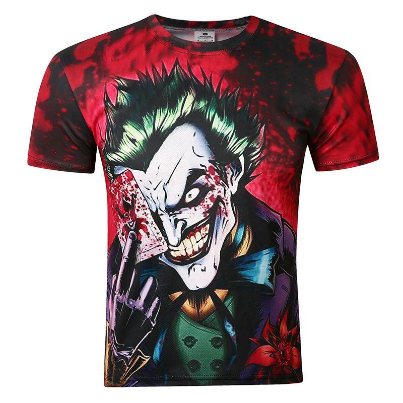 

Рыцарь Темный Клоун Джокер Бэтмен 3d Топы Футболка Футболка с Круглым Вырезом и Коротким Рукавом M