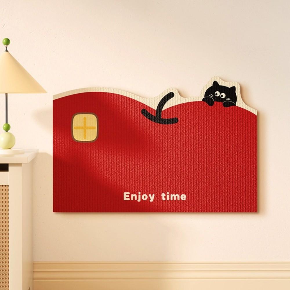 Felt Cat Scratcher Cartoon Scratching Pad Self-adhesive Cat Scratch Sticker  for Couch Walls