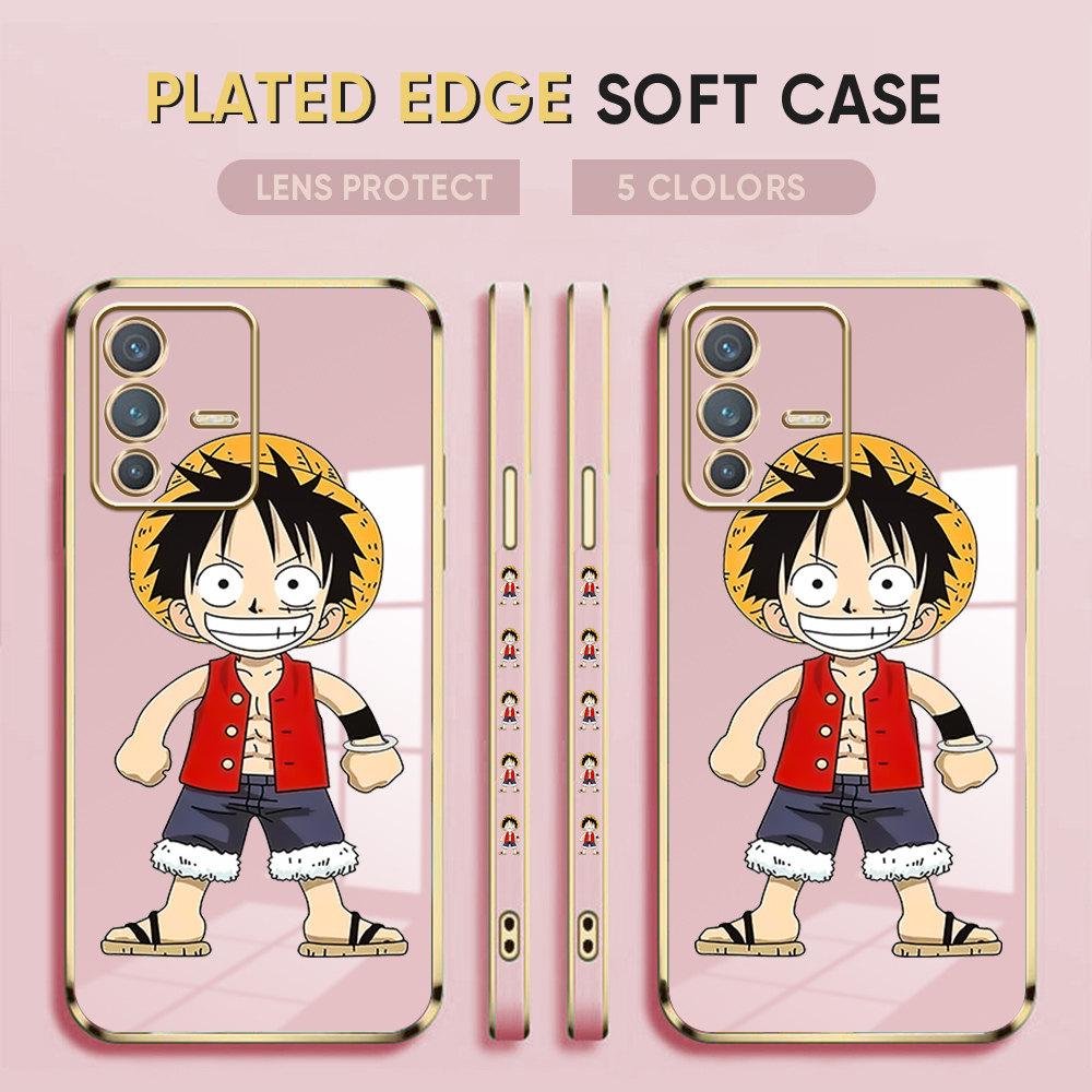 For Honor 90 70 50 X7a X9a P30 Pro P40 Lite Infinix Hot 40i 30i Vivo Y22 Y18 V30 Pro V40 Cartoon Soft TPU Full Lens Protect Cute Luffy Phone Case