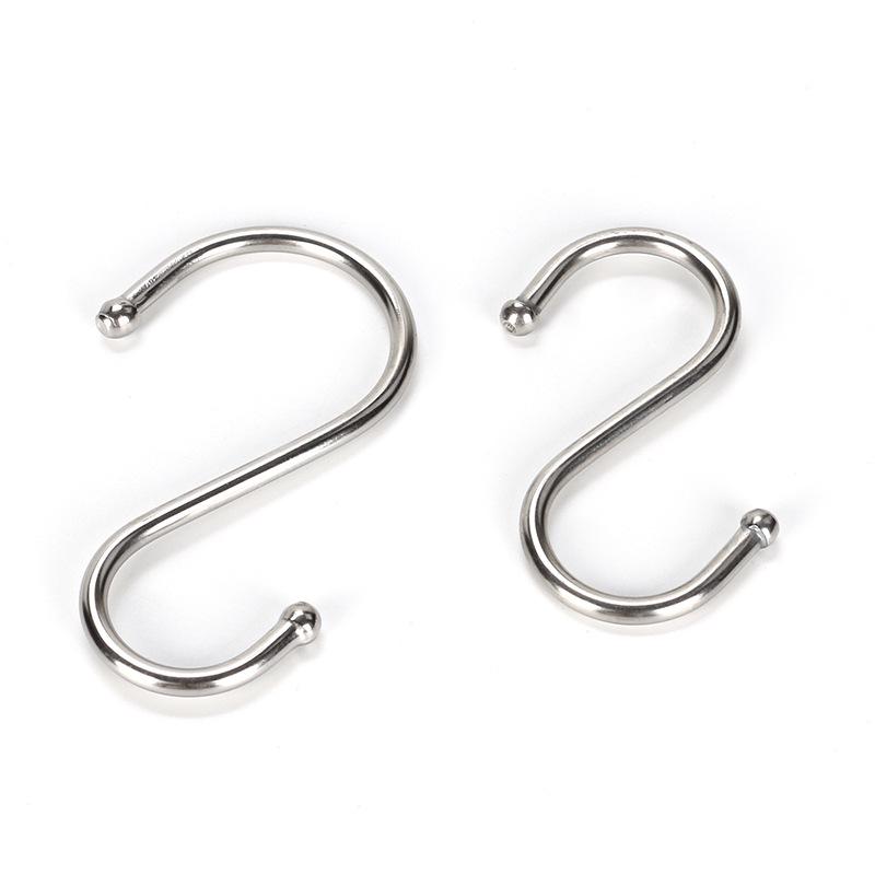 Thickened Stainless Steel S-Shaped Kitchen Hanging Hook Set (Large, Medium, Small)