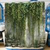 A Bathroom Shower Curtain Featuring Dense Plants And Wisteria Flowers, Includes 12 Hooks, Measuring 70.87*70.87Inch, Perfect For