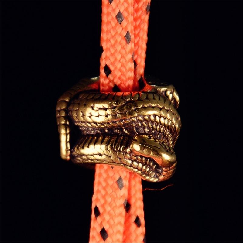 Unique Snake Head Metal Beads Pendant for Paracord and DIY Enthusiasts Jewelry Making Paracord Bead