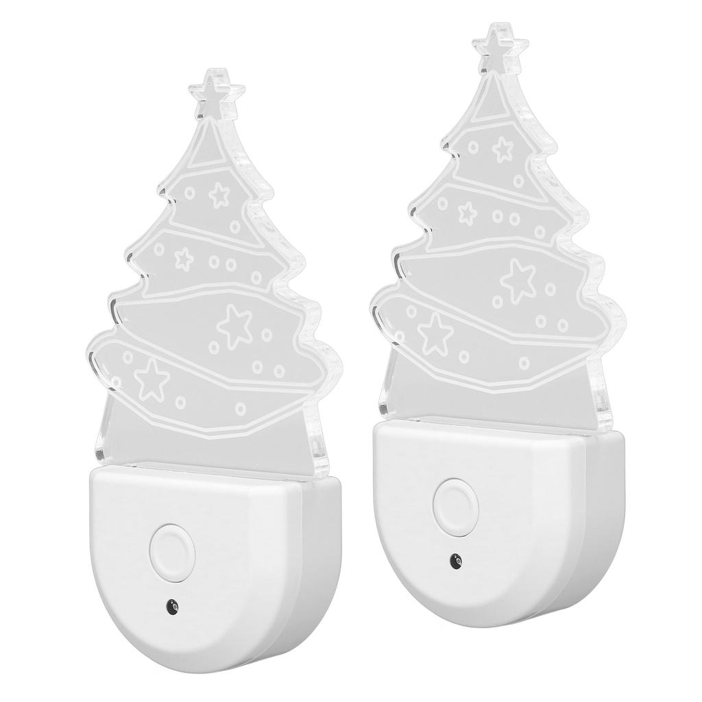 Xmas Tree LED Night Light Dusk To Dawn Sensor Plug and Play Energy Saving RGB Plug in Night Light fo