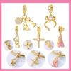 Copper Golden Series Bow Ballet Shoes Cross Dog Bone Charms Beads Pendant For Original Bracelet Woman Girl Jewelry