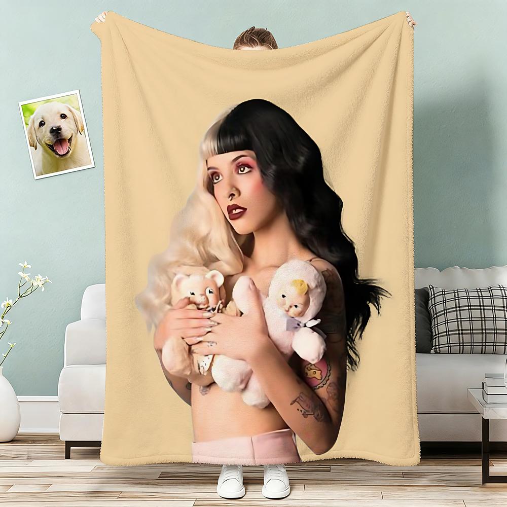 M-Melanie Martinez New Music Album Throw Lightweight 240G Flannel Blanket Soft Skin-Friendly For Summer Cooling