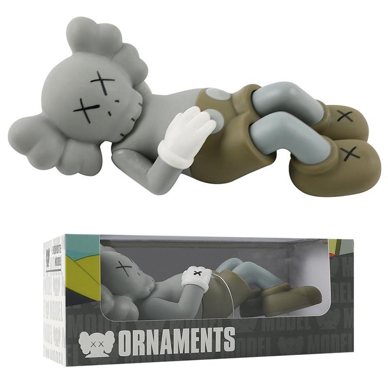Sezamová ulice Kaws Cos Nosící panenka, Anime Trendy Figurka Velkoobchod 17cm, Materiál Pvc, Šedá