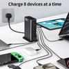520W GaN Desktop Fast Charger 8-Port 4 USB-C+4 USB-A PD 100W Fast Charger USB Type C Mobile Phone Power Charger Station