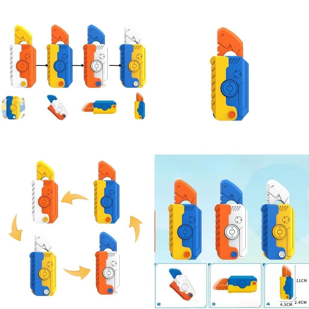 Mini-Schwerkraftkreisel Drehende Karotte Klappschaufel Modell Fingerkarottenmesser Anhänger Tiktok Dekompression Spielzeug Kunststoffmaterial