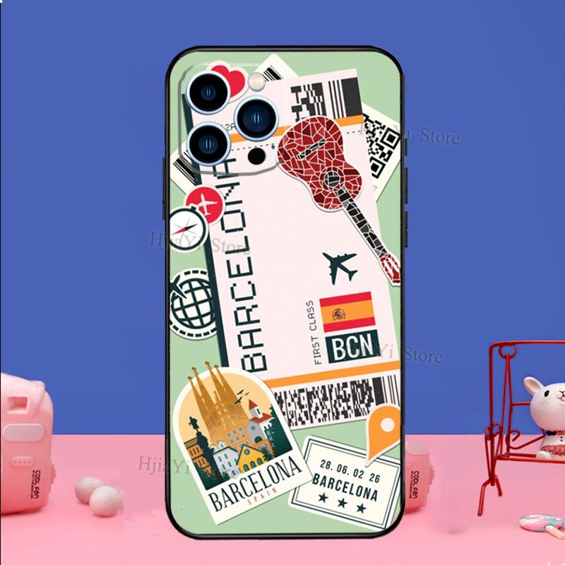 BOARDING PASS New York TOKYO Traveltickets Phone Case For iPhone 11 12 13 Pro Max Mini XS XR 7 8 Plus SE2 Funda Coque Capa Cover