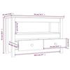 VidaXL Meuble TV Noir 79x35x52 cm Bois de pin massif 821501