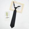 Lazy Small Necktie Black Wine Red Solid Dark Blue Korean Women Sweet Basic Style School Uniform Classic Ties