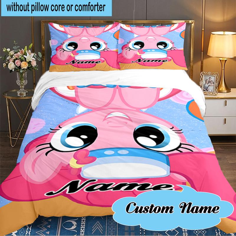 Custom Name 3PCS Pinkie Pie's Bold Adventure Bedding Set Including 1pc Duvet Cover And 2pcs Pillowcases for Bedroom, Dormitory Gift Home Decor