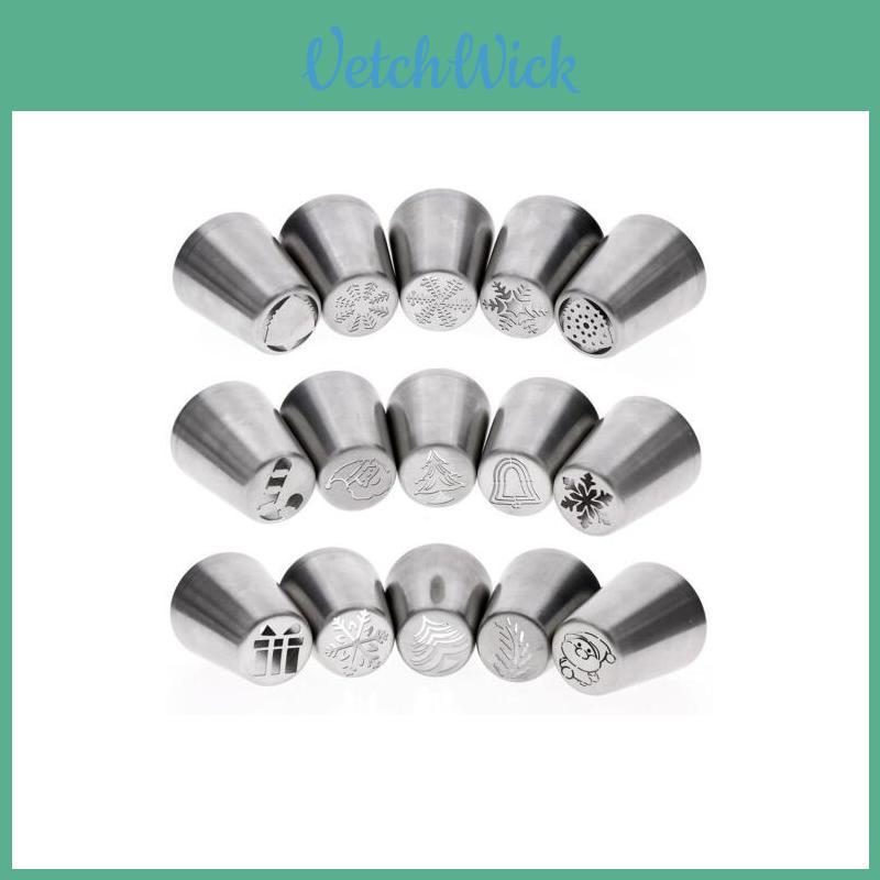 Premium Quality 1pc Christmas Tree Icing Russian Piping Tip Leaf Nozzle Cupcake Set For Effortless Decorating