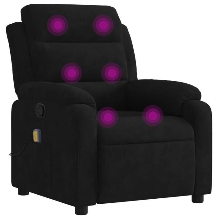VidaXL Fauteuil de Massage Inclinable, Chaise avec Repose-pieds, Siège avec Dossier et Accoudoirs Salle de Séjour, Moderne, 373517