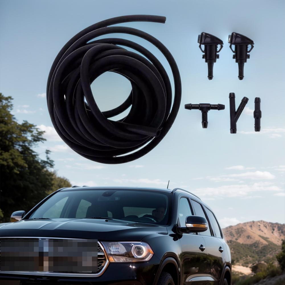 2M Fluid Hose Tube Pipe with 3Pcs Connector Washer Jet 2 Meter Fluid Hose with Connector for Dodge Durango Caliber Jeep Ram