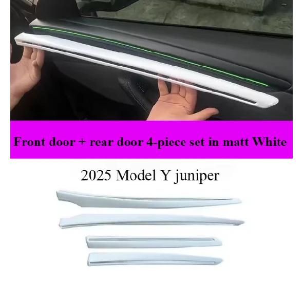For Tesla Model 3 Highland Model Y Juniper Center Console Side Panel ABS Dashboard Cover Car Door Panel Trim Interior Accessorie