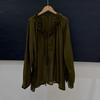 1116 Summer New Women's Lace Collar Japanese Ramie Shirt Loose Shirt Top Cardigan Literary Style Ins