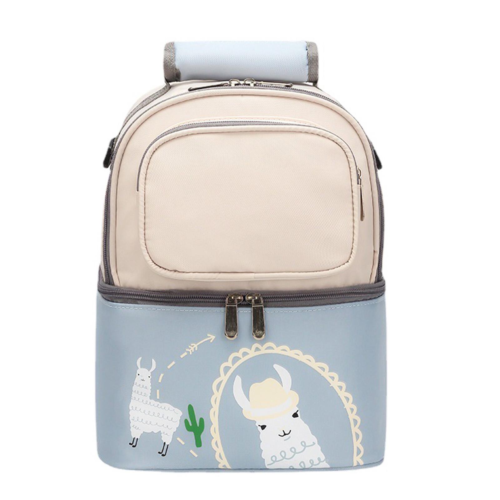 

Breastmilk Cooler Transport Bag Waterproof Soft Double Layer Insulation Milk Bottle Lunchbox синий
