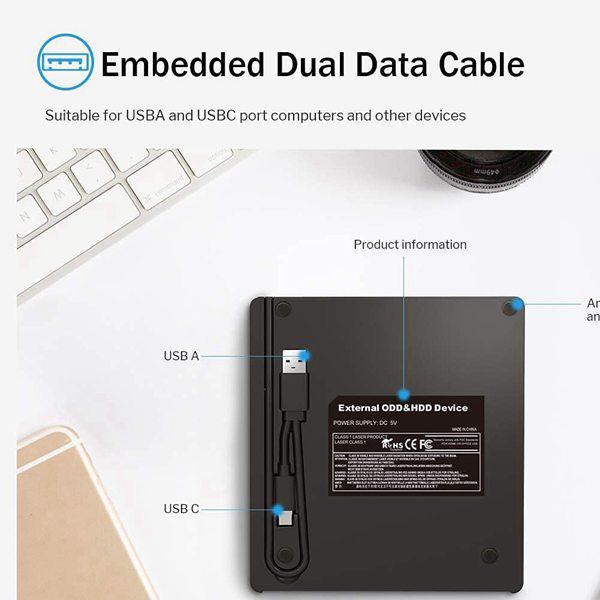 

Multi-Function Seven-in-One Optical Drive: Color-Displayed ABS CD/DVD Burner None