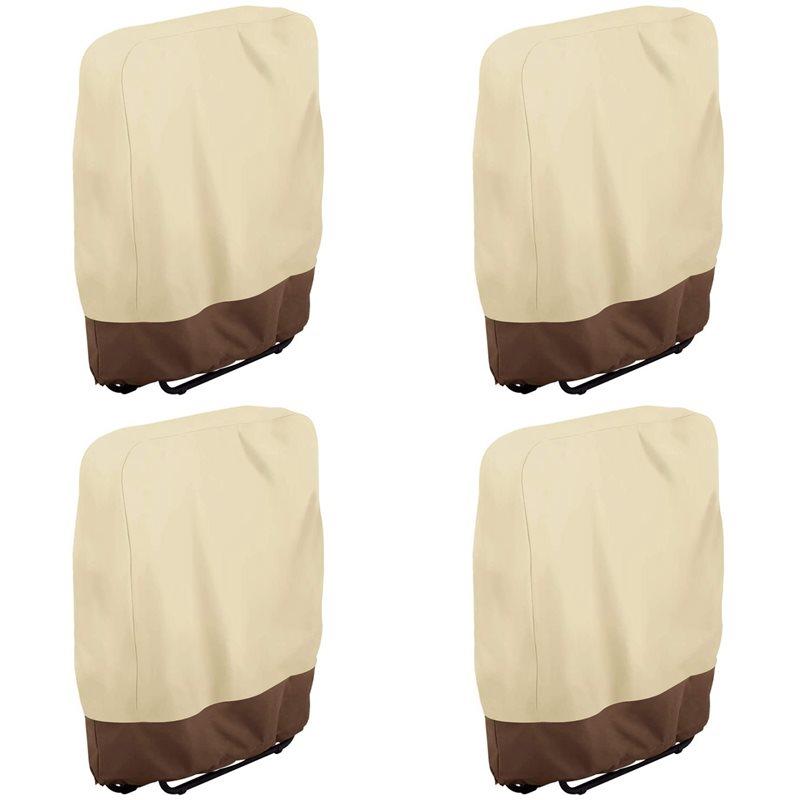 Premium-4X Outdoor Folding Deck Chair Cover Waterproof Balcony Outdoor Folding Deck Chair Garden Sunbathing Deck Chair Cover