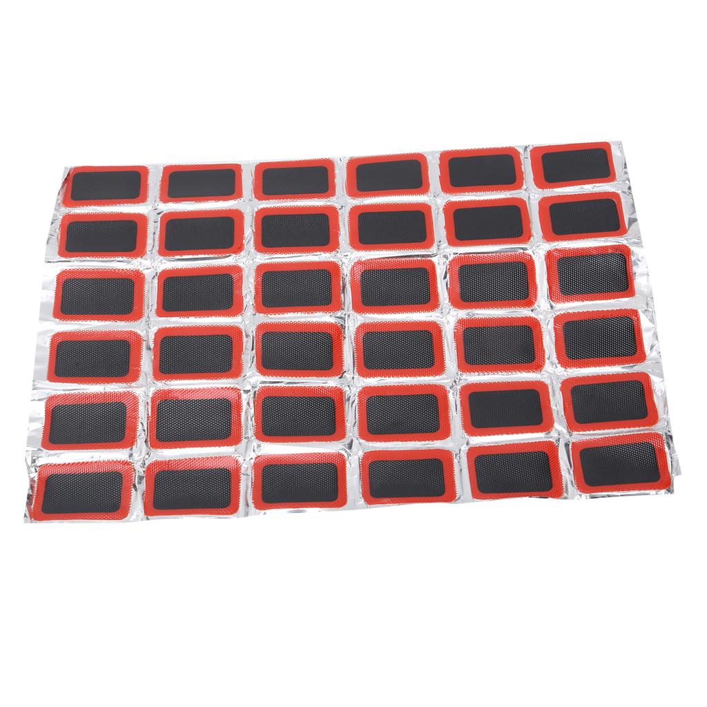 48pcs Bicycle Tire Rubber Patch Kit with Glue Bike Tire Inner Tube Puncture Repairing Patch