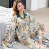 Women's Pajamas Set Turn-down Collar Long Sleeve Sleepwear Suit Cotton Nightwear Casual Loose Cute Winter Home Wear Pullover Spring Autumn Pyjamas