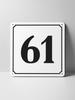 Metal Sign Black House Number On White Background Outdoor Wall Art Decor