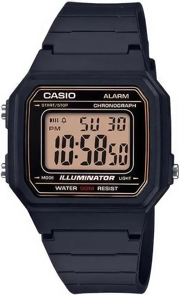 

Casio Стандартные Цифровые Часы ЖК-дисплей Международная Модель Мужские W-217H-9AV Черный/Золотой Дисплей