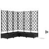 Garden Planter Set 5 Pcs Black 120 X 120 X 126 Cm Plastic