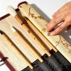QHBFMTCY Bamboo Brush Calligraphy Brush Storage Suitable for Elementary School Students Learning Calligraphy Roll, Case,