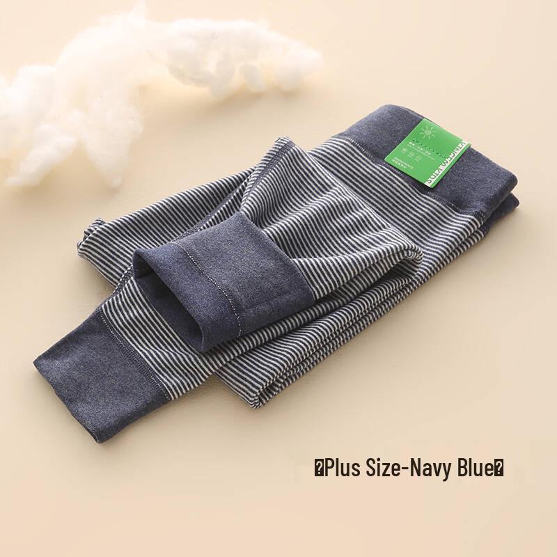 Class A Children's Striped Thermal Pants: Warm Fleece-Lined Cotton Leggings for Boys and Girls
