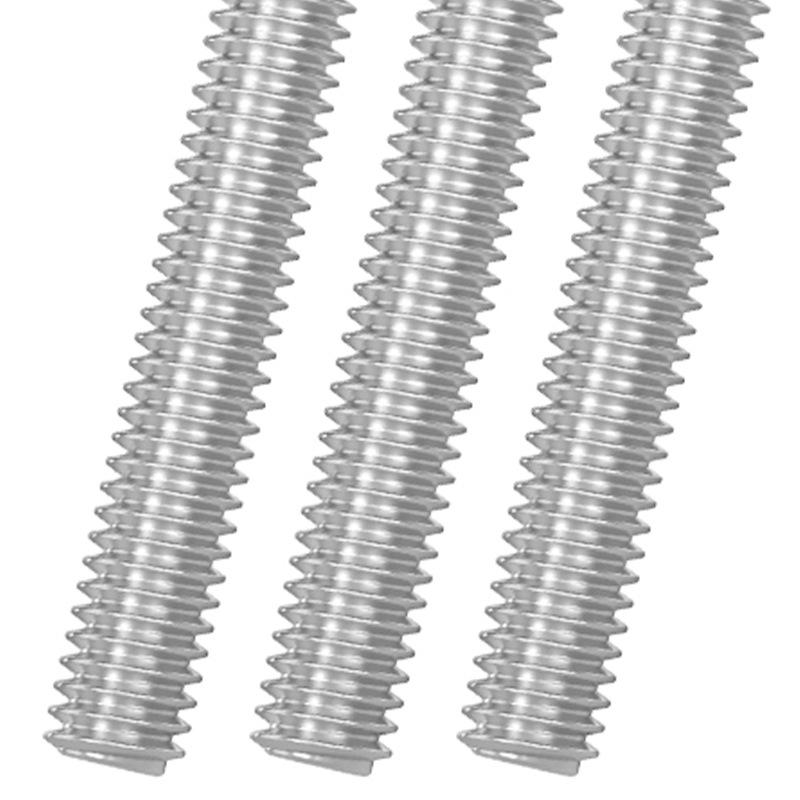 201 Stainless Steel Full Thread Screws & Tooth Bars: 1m, 2m, 3m Lengths - M3, M4, M5, M6, M8