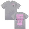 TINI Cupido Album Doppelseitiges Grafik-T-Shirt Latin Pop-Sänger Oversized Schwarz Unisex Freizeit Baumwolle Damen und Herren T-Shirts